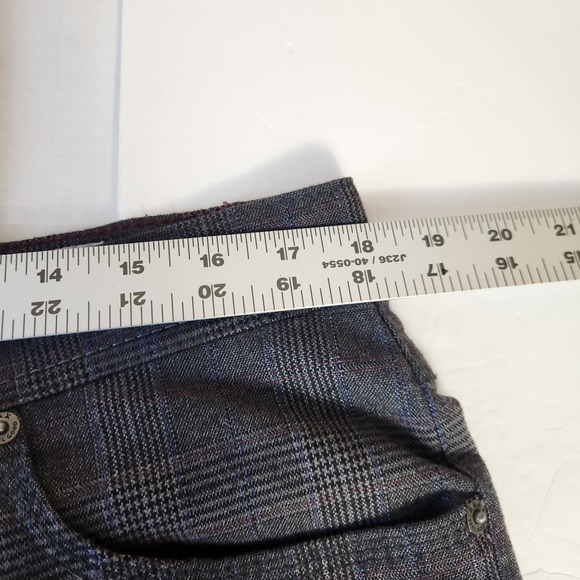 Brax Pants Mens 36x30 (tag 36x32) Gray Glen Plaid Cooper Fancy 5 Pocket Chino - Picture 15 of 16